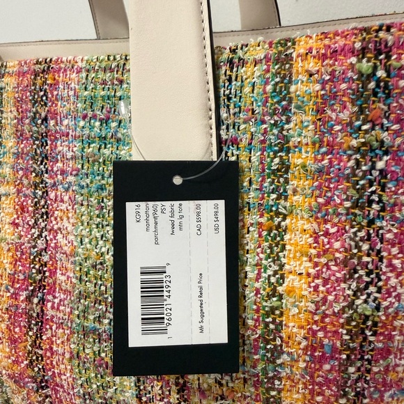 NWT Kate Spade New York Parchment Tweed Large Manhattan tote bag $498 - Picture 13 of 13